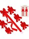 THE WHITE SHOP 8 PCS Pull Bows, Gift Bows, Giant Bow for Car, Birthday Bow, Bow for Gifts for Present Bouquet Floral Arrangements Birthday Wedding Decoration(RED)