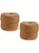 Ciieeo 2Pcs Small Wicker Basket with Lid Round Seagrass Storage Basket Handmade Woven Basket Mini Packing Box for Home Shelf Decor Wood Color