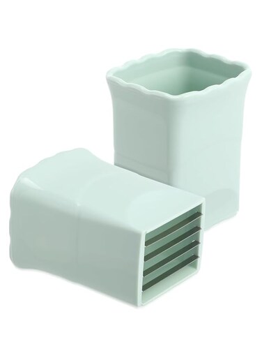 Fruit Slicer 2pcs Egg Slicer Stainless Steel Strawberry Banana Cutter Mini Slicer Cut Kitchen Cutter Gadgets Blade Craft Fruit Tool for Egg Fruit Vegetable (Green, One size)