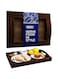 Rustic Wooden Serving Trays with Handle - Set of 3 - Large, Medium and Small - Nesting Multipurpose Trays - for Breakfast, Coffee Table/Butler &amp; More - Light &amp; Sturdy Paulownia Wood - Torched Brown