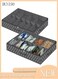 2 Pieces Foldable Fabric Shoebox Storage Closet Storage Organizer Foldable Closet Drawer Storage Box With Clear Window Home Wear-resistant Shoe Storage Box Fabric Cubby Storage Basket Cube Storage Bin