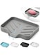 1 pcs Grey Silicone Soap Tray - Self Draining Soap Dish - Soap Holder Self Draining - Soap Dish for Bar Soap - Soap Dishes That Drain - Soap Dish for Sink - Organizer for Bathroom end Kitchen.