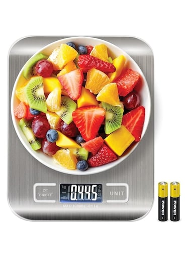 SKY-TOUCH Kitchen Scale, Multifunction Digital Food Scale for Baking, Cooking and Dieting, Kitchen Scale With LCD Display Stainless Steel Platform, Ultra Slim,Tare Function