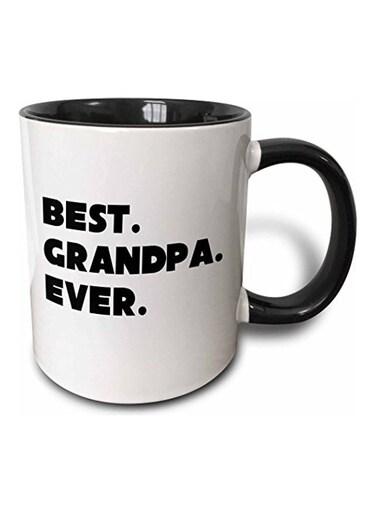 Best Grandpa Ever Printed Mug White/Black