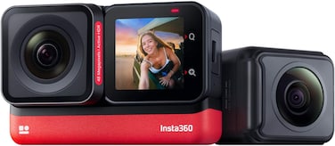 انستا360 كاميرا اكشن وان ار اس توين ايديشن 4K 60fps مقاومة للماء وكاميرا 5.7K 360 مع عدسات قابلة للتبديل، تثبيت، صورة 48MP، HDR نشط، تحرير الذكاء الاصطناعي