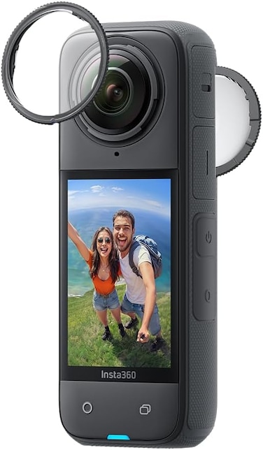 Insta360 X4-8K Waterproof 360 Action Camera, 4K Wide-Angle Video, Invisible Selfie Stick Effect, Removable Lens Guards, 135 Min Battery Life, AI Editing, Stabilization, For Sports, Travel, Outdoor