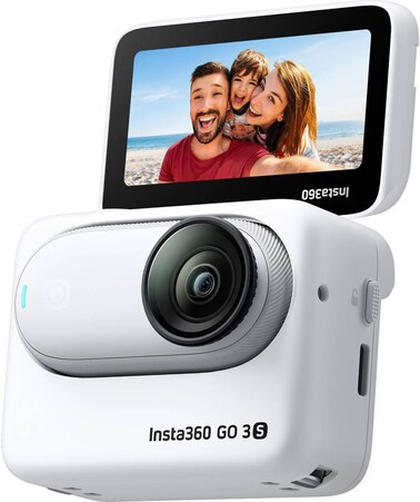 Insta360 Go 3S 4K Standard Edition Action Camera, 128GB, White Arctic