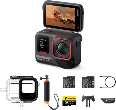 Insta360 Ace Pro 2 Dive Bundle -8K Waterproof Action Camera Co-Engineered With Leica, 1/1.3" Sensor, Dual AI Chip, Leading Low Light, Superior Audio, Flip Screen &amp; AI Editing For Vlogs, Motorcycling