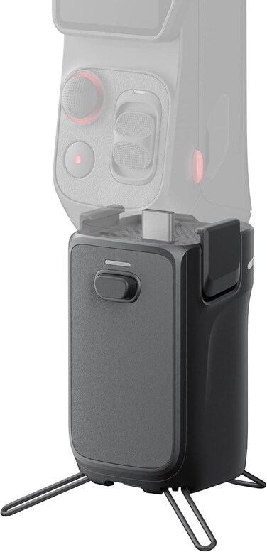 Insta360 Battery Handle for Luna Series  1000mAh Built-In Battery, Integrated Tripod, 1/4-Inch Thread, Camera and Mobile Device Charging, Works w/ Luna Ultra/Pro, Black