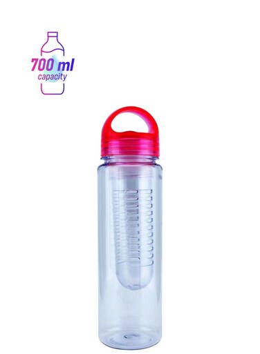 Water Bottle 700ml Clear/Pink
