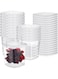 Menkxi 15 Pieces 34 oz Ice Cream Tub Clear Containers with Lids Transparent Airtight Square Bucket with Handles Plastic Canisters with Lids Ice Cream Storage Containers for Freezer Kitchen Drinks Home