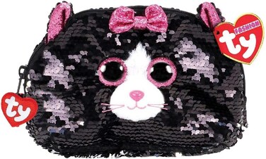 حقيبة إكسسوارات TY Fashion Sequin Cat Kiki