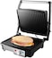Ufesa Grill, 2200 W, Non-Stick Plates, 180&deg; Plate Openings, Temperature Regulator, Grease Tray, Cold Touch Handles, Silver/Black-PR2000
