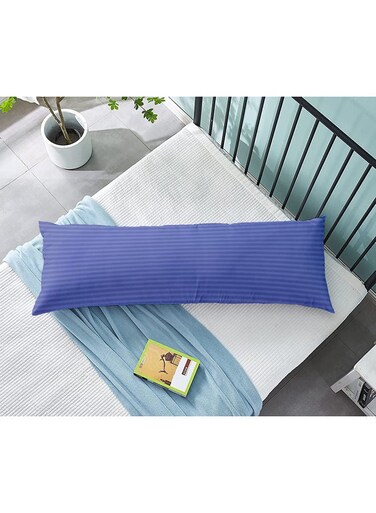 Linen Klub Krude Long Body Pillow 1pc, Fabric: 100% Polyester 85 GSM Microfiber 1 cm Stripe Super Soft, Filling: 1300 gm Hollow Fiber Comfort, Breathable &amp; Ultra Soft , Size: 45 x 120 cm, Color: Lavender