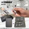 STARGOLD Manicure Set 6 in 1 Nail Cutter Stainless Steel Professional Grooming Kit Fingernails Scissors Nail And Toenail Clippers Tools With Grey Leather Travel Case