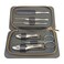STARGOLD Manicure Set 6 in 1 Nail Cutter Stainless Steel Professional Grooming Kit Fingernails Scissors Nail And Toenail Clippers Tools With Grey Leather Travel Case