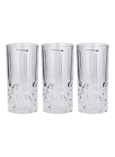 360 ML (12.0 OZ) Transparent Glass Tumbler Set- RF11662 Multi-Purpose, Perfect for Hot and Cold Beverages like Tea, Coffee, Water Clear