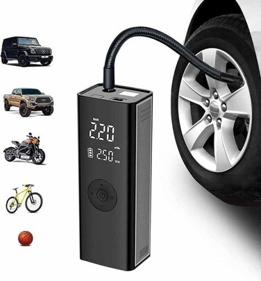 Crony C0504023-5 Portable Electric Air Inflator Smart Touch Tyre Inflator Electric Portable 12V Air Compressor Pump