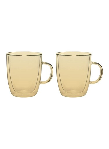 Neoflam Borosilicate Double Wall 2Pcs Glass Coffee Mug Set 90Ml