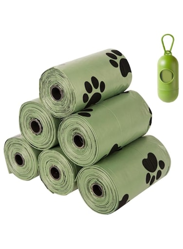 Dog Poop Bags 20Roll 300pcs Pet Dog Supplies for Dogs include 1pcs Green Adjustable Dispenser，Extra Thick and Strong, 100% Leak Proof, Biodegradable Waste Bag