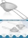 Tea Strainer with Handle, Stainless Steel Small Strainer Fine Mesh Strainer, Mini Cocktail Strainer For Cocktails,Tea, Herbs, Coffee &amp; Drinks, Silver