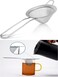 Tea Strainer with Handle, Stainless Steel Small Strainer Fine Mesh Strainer, Mini Cocktail Strainer For Cocktails,Tea, Herbs, Coffee &amp; Drinks, Silver