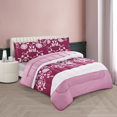 STARGOLD Microfiber Solid 4 Pieces Comforter Set Fitted Sheet, Pillowsham, Comforter 170X230 CM King Size Mattress SG-CP2016