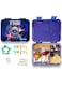 Eazy Kids 6 &amp; 4 Convertible Bento Lunch Box With Sandwich Cutter Set - Outer Space Blue