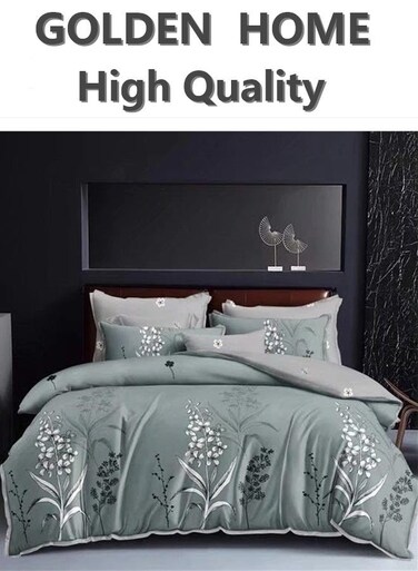HOME 6 Piece King/Queen/Single size, duvet cover set. set includes 1 Comforter Cover, 1 Fitted Bedsheet, 4 Pillow Shams