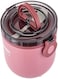 Akdc Round Lunch Box L(14Cm) Xw(16Cm) Xh(11Cm) Pink