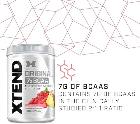 Xtend Original BCAA, Raspberry Pineapple, 30 Servings, 7G BCAAs