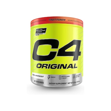C4 Original Pre-Workout Powder Explosive Energy, Focus &amp; Endurance with Beta-Alanine, Creatine, and Arginine, Fruit Punch - 50 Servings