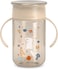 Suavinex, Infant Cup With Leak Proof Disc, Magic Cup With Rim, Leak Proof 360&deg;, Removable Handles, Hygienic Lid, Dishwasher Safe, 12 Oz, Wonderland Beige
