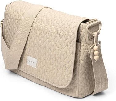 Suavinex, Maternity Shoulder Bag, Large Capacity Baby Trolley Bag, Adjustable Stroller Handles, Flap and Zipper Closure, Waterproof, with Inner Pockets