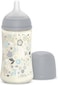 Suavinex Polyamide Baby Feeding Bottle With Medium Flow Physiological Nipple Teat, Mimics Natural Breastfeeding Experience, 3+ Months 270ml - Blue