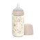 Suavinex Glass Baby Feeding Bottle With Medium Flow Physiological Nipple Teat, Mimics Natural Breastfeeding Experience, +3 Months 240ml - Pink
