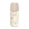Suavinex Glass Baby Feeding Bottle With Medium Flow Physiological Nipple Teat, Mimics Natural Breastfeeding Experience, +3 Months 240ml - Pink
