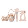 Suavinex Gift Set For Newborn Baby 0-6Months Butterfly Shape Pacifiers, Fabric Ribbon Clip, Duo Pacifier Holder &amp; Bunny Teether - Pink