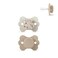 Suavinex Pack Of 2 Pacifiers With Physiological Silicone Teat SX Pro, Symmetrical, Flat And Flexible Teat, For Babies 6/18 Months, Respects Oral Development, Prevents Chaffing, Wonderland Beige