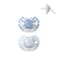 Suavinex, Pack Of 2 Pacifiers For Babies 0/6 Months And Newborns, With Physiological SX Pro Silicone Teat, Symmetrical And Flexible, Respects Teeth And Jaw Development, Wild &amp; Free Blue
