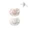 Suavinex, Pack Of 2 Pacifiers For Babies 6/18 Months, With Physiological SX Pro Silicone , Symmetrical And Flexible, Respects Teeth And Jaw Development, Birdies Pink
