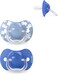 Suavinex, 2 Pack Baby Teats 6/18 Months, With Physiological SX Pro Silicone Vacuum Cleaner, Symmetrical And Flexible, Respect Tooth And Jaw Development, Wild And Free Blue