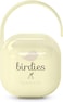 Suavinex, Baby Pacifier Holder, For Carrying 2 Pacifiers, Box &ndash; Durable And Easy To Clean Case, With Flexible Handle For Hanging From Bag, Trolley Or Cot, Secure Closure, +0 Months, Birdies Beige