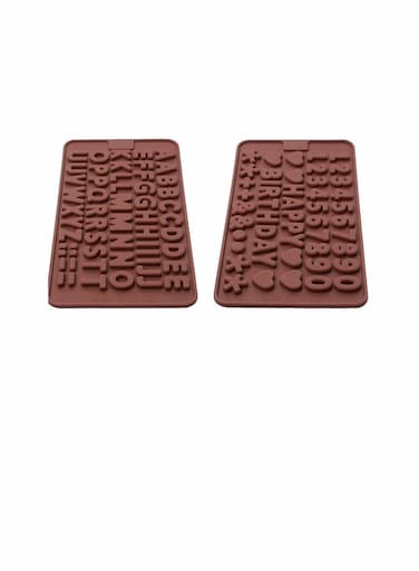 Alphabet &amp; Number Molds for Chocolate and Cake Decorations - 2pcs Happy Birthday Set