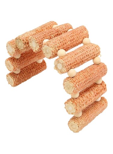 PenRux Bunny Corn Cob Toy, Wide Application Arch Bridge Shape Corn Cob Toy Boredom Reduction Durable Bite Resistant for Balcony for Living Room for Guinea Pigs
