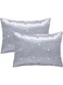 Pack Toddler Pillow Cases Baby Silk Satin Pillowcases 49 x 36cm Cot Bed Envelope Pillow Cover Kids Soft Travel Pillow Pair Cases for Boys Girls Machine Washable (Grey Cloud Moon)