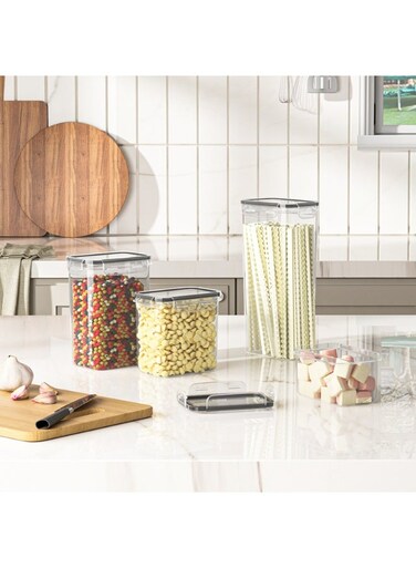 East 4-Piece Airtight Food Storage Container Set &acirc;&euro;&ldquo; Bpa-Free Plastic, Multi-Purpose Kitchen Storage Bins With Secure Lids For Dry Goods, Snacks, And Meal Prep Size 840ml/1.45L/2L/2.8L