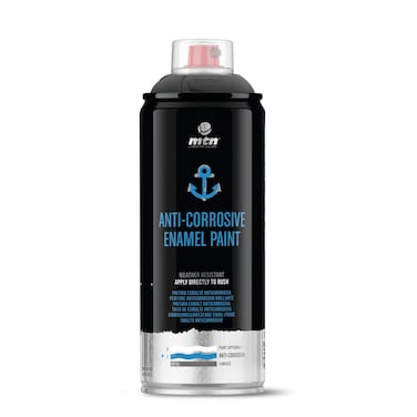 Montana Colors MTN PRO Anti-Corrosive Enamel Black  Spray Paint 400ml