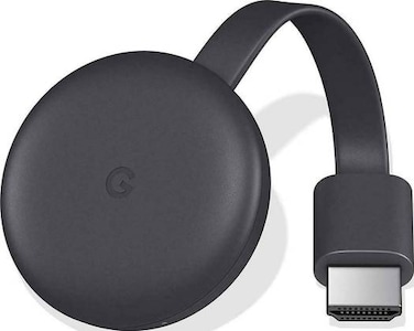Google Chromecast 3rd Generation Media Streamer, Wirelessly Stream &amp; Mirror Content, Up to 1080p/60 Hz Video Resolution, Wi-Fi Connectivity, Works with Google Assistant, HDMI, Charcoal   GA00439-US