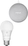 Google Home Mini Smart Light Starter Kit, Dual-Band Wi-Fi Connectivity, 1.58" Driver, A19 Bulb Shape, 760 Luminous Flux, 2700K Color Temperature, White   GA00518-US